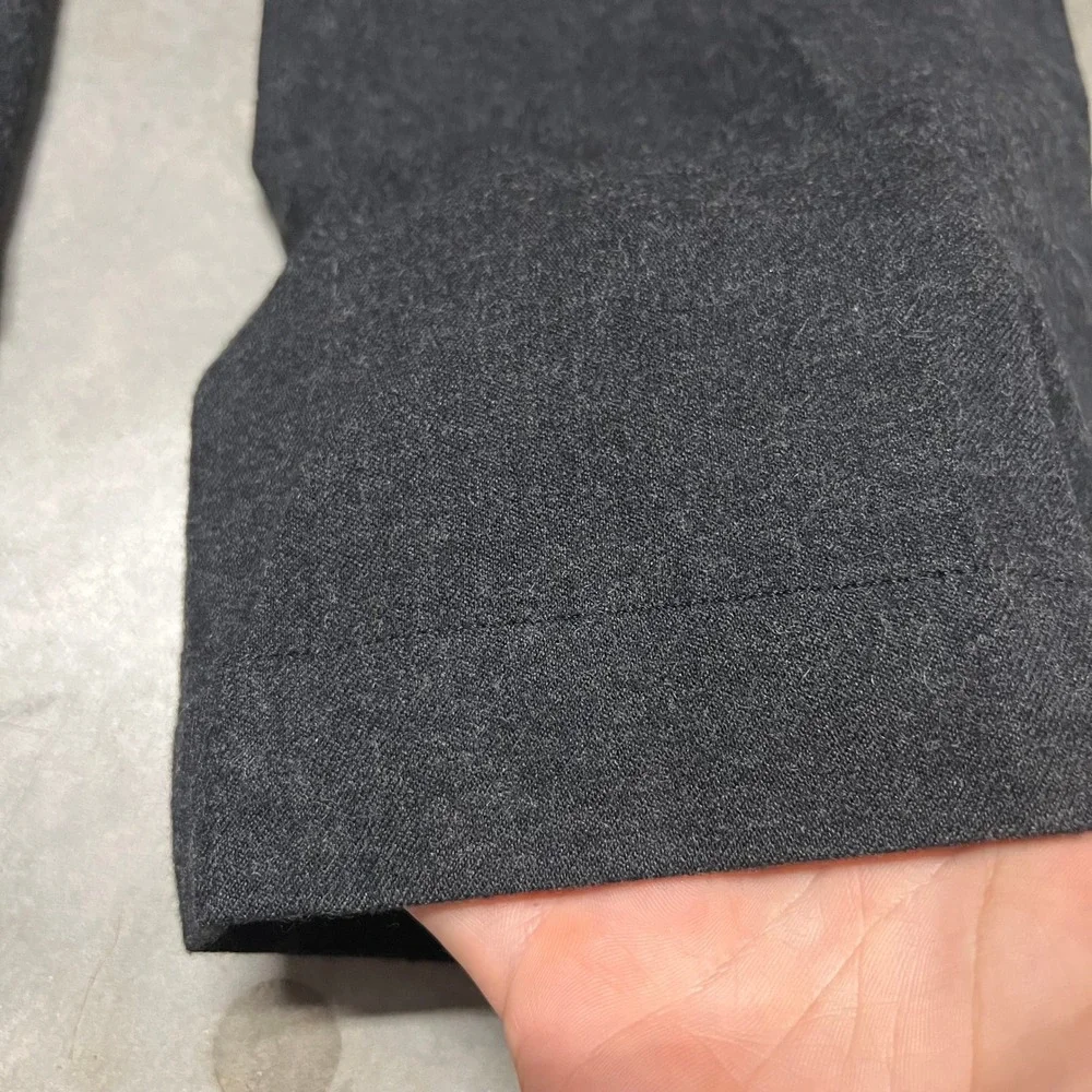 Prada Men Charcoal Grey Wool Ankle Zip Trousers Made in Italy Size 50 IT 34 US